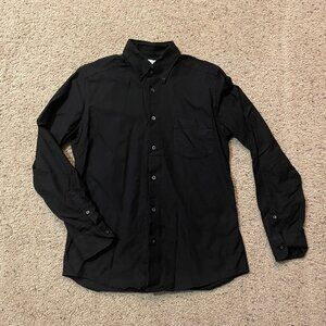 Reiss Men's Slim-Fit Black Dress Shirt - Large